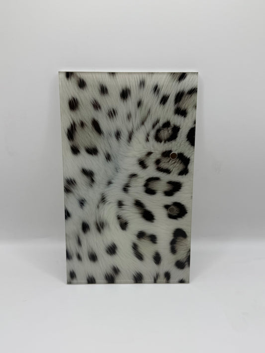 LEPORD CHEETAH PRINT LASH TILE W TWEEZERS MAGNET